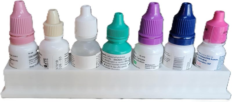 Znet3D Eye Drop Bottle Holder & Weekly Organizer – 7-Day Labeled Tray for Easy Tracking – Durable, Lightweight Design – Keeps Eye Drop Bottles Neat, Accessible & On Schedule - Image 4